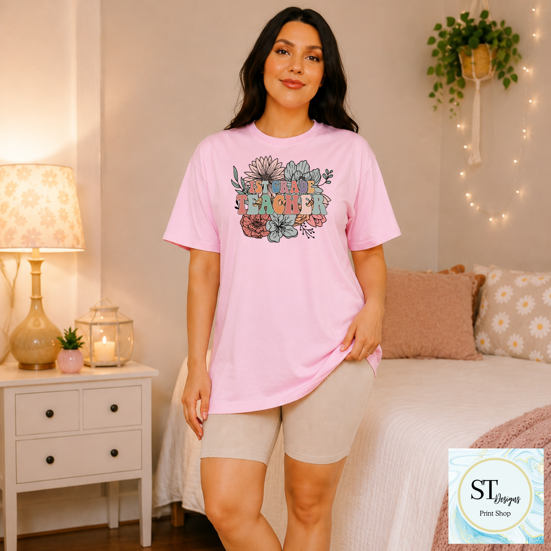 1st Grade Teacher Floral-8
