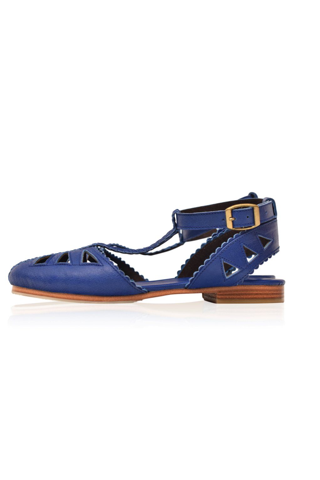 Bounty T-strap Leather Sandals-5