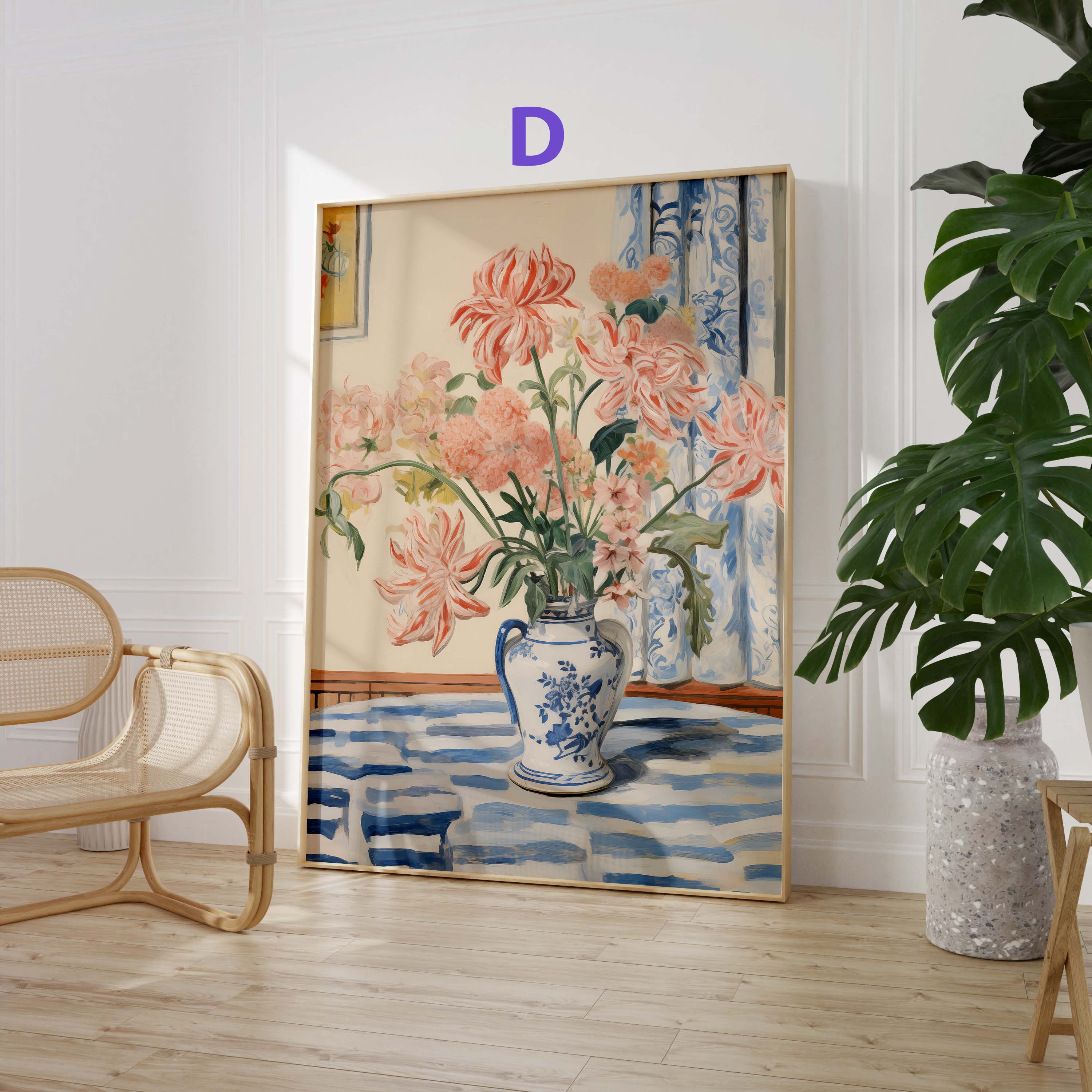 Blumen Poster · Geschenkidee · Bunte Wildblumen · Florale Aquarellmalerei · Vintage Stil · Dekoprint ohne Rahmen-5