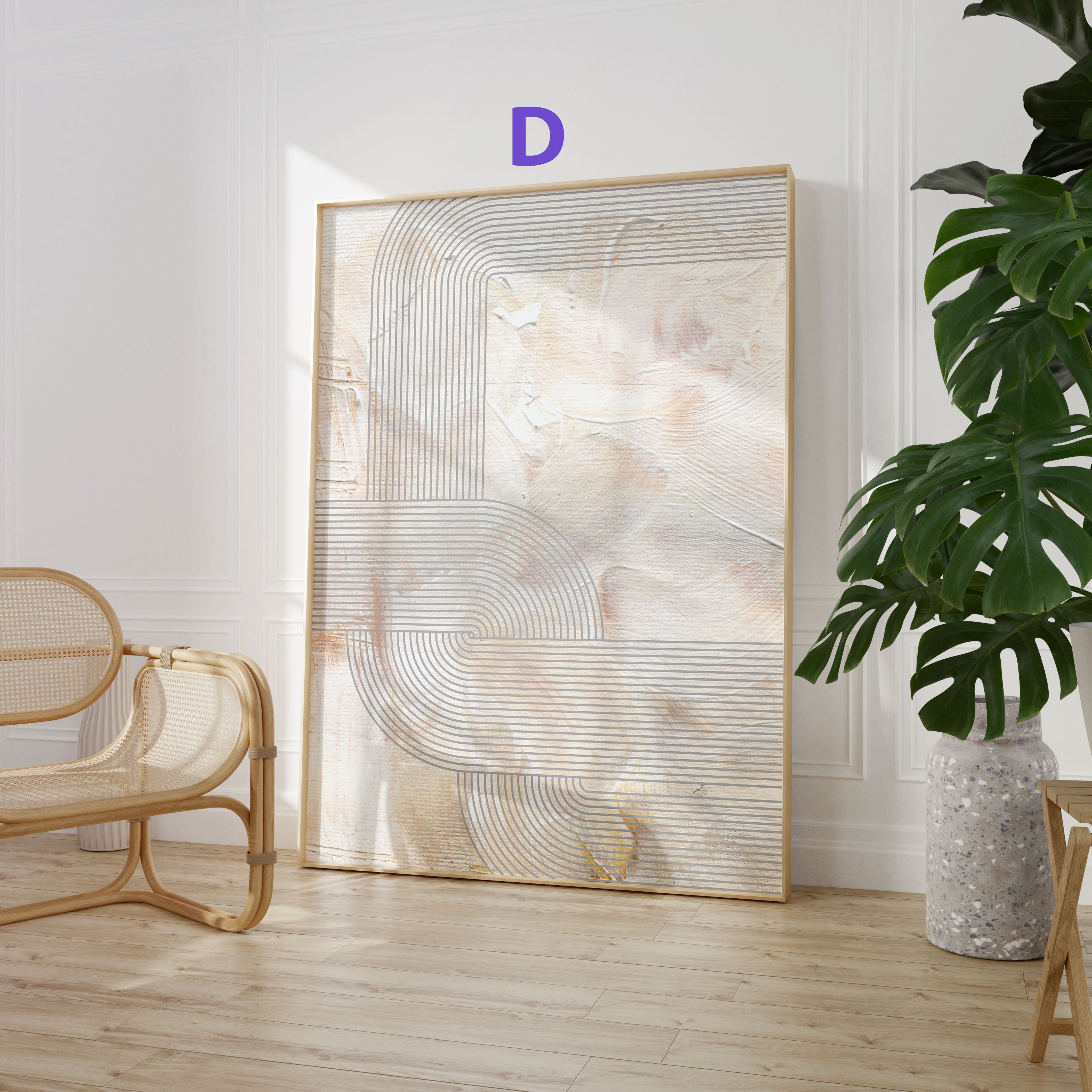Abstrakte Linien Poster · Geschenkidee · Minimalistische Formen und Neutrale Wandkunst · Dekoprint ohne Rahmen-5