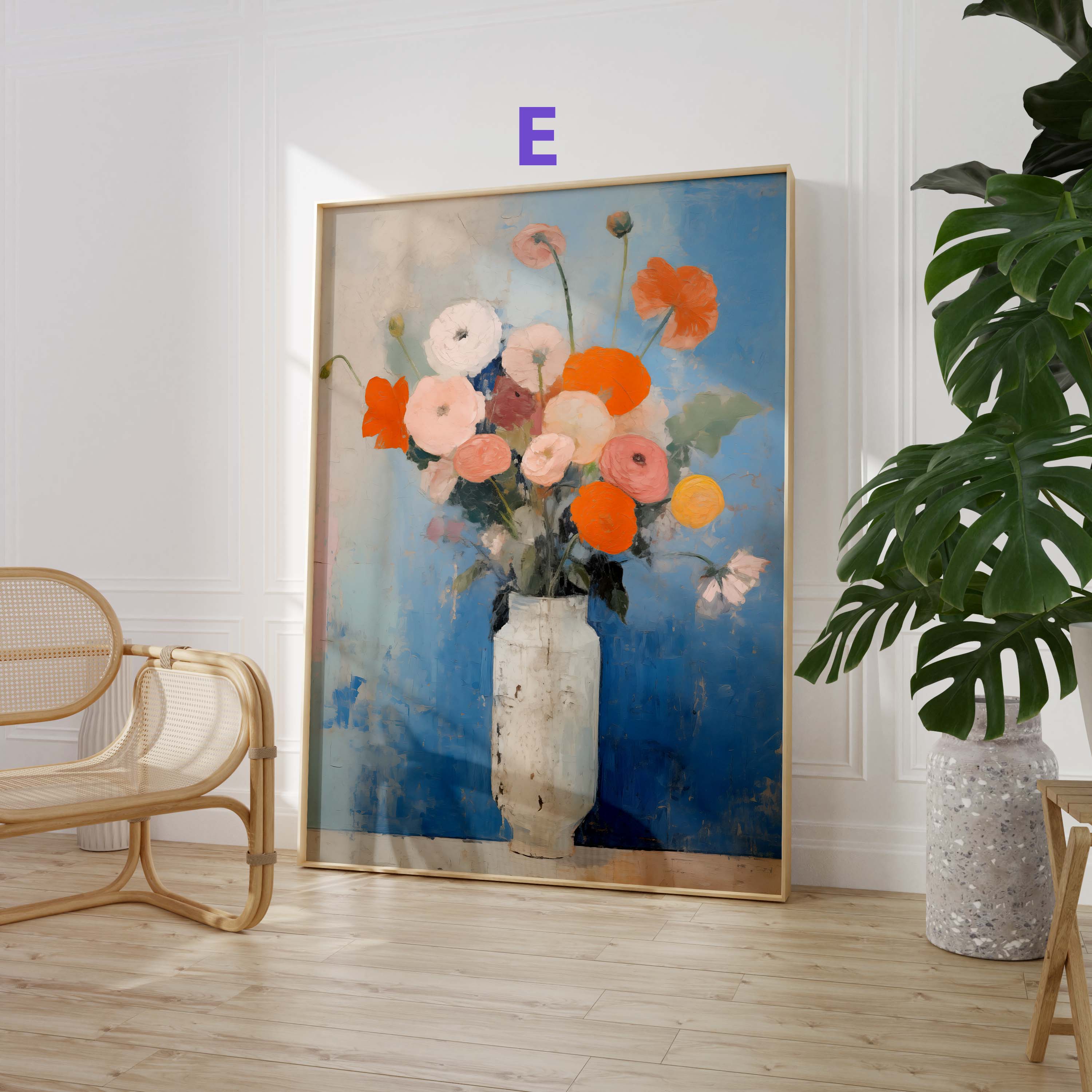 Blumen Poster · Geschenkidee · Bunte Wildblumen · Florale Aquarellmalerei · Vintage Stil · Dekoprint ohne Rahmen-6