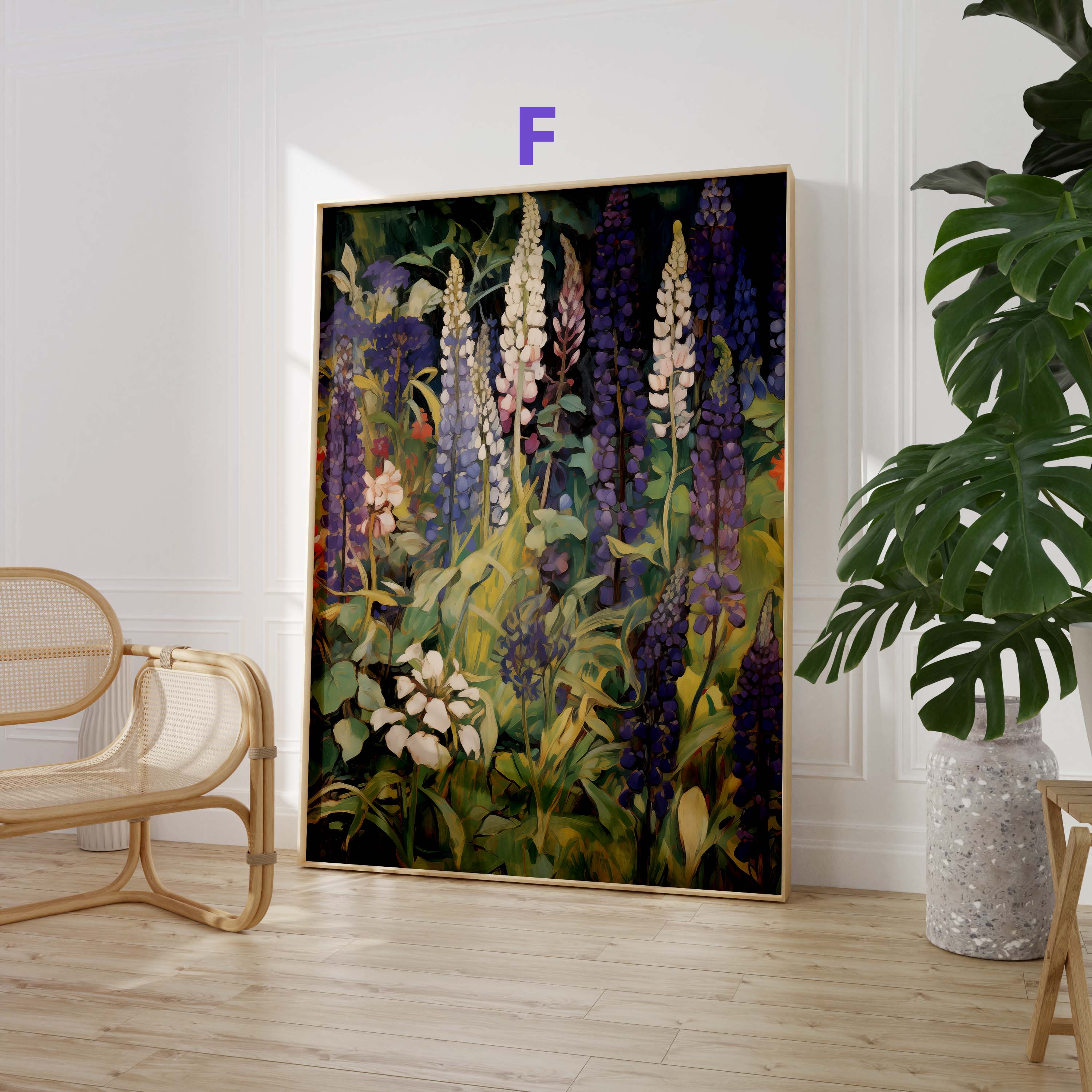 Blumen Poster · Geschenkidee · Bunte Wildblumen · Florale Aquarellmalerei · Vintage Stil · Dekoprint ohne Rahmen-7