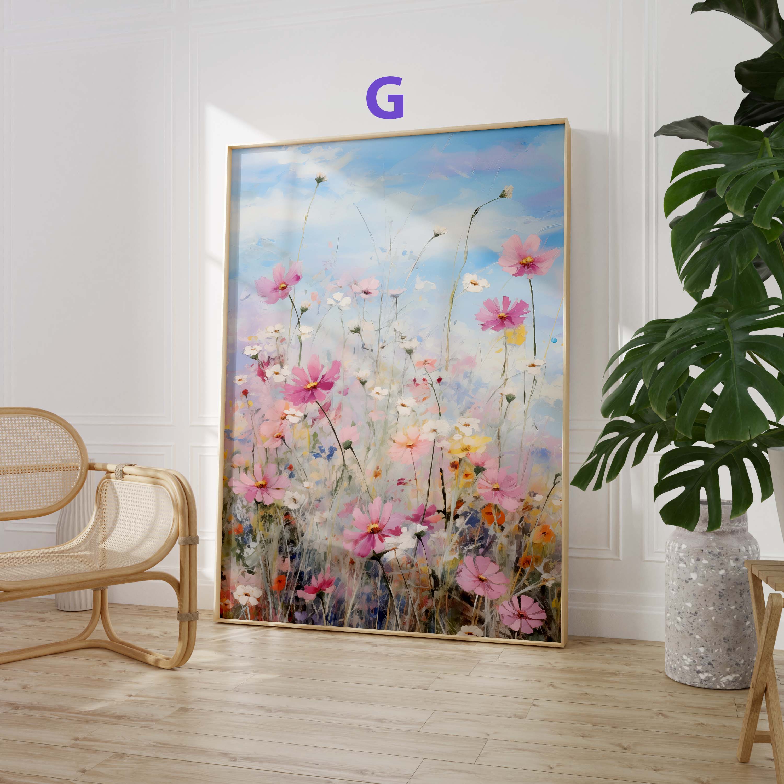 Blumen Poster · Geschenkidee · Bunte Wildblumen · Florale Aquarellmalerei · Vintage Stil · Dekoprint ohne Rahmen-8