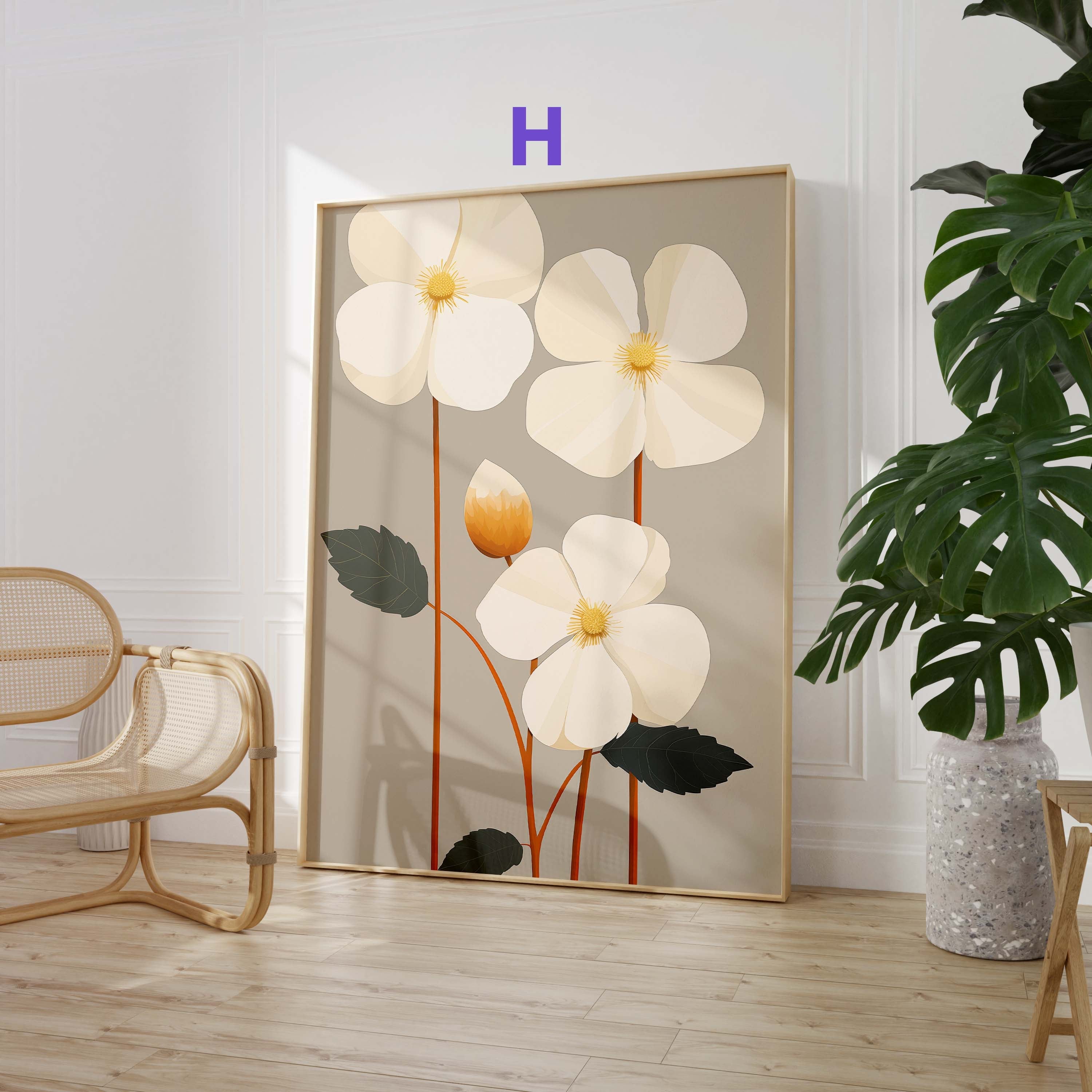Blumen Poster · Geschenkidee · Bunte Wildblumen · Florale Aquarellmalerei · Vintage Stil · Dekoprint ohne Rahmen-9