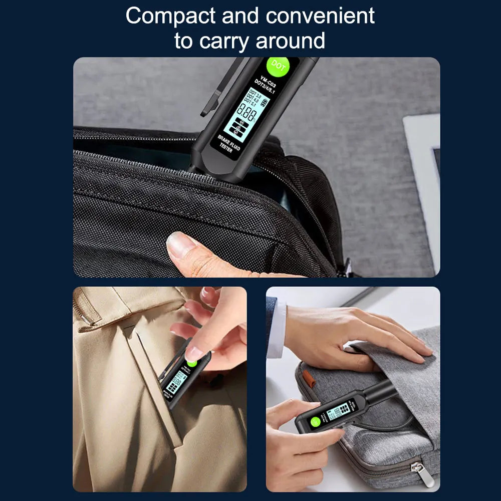 Auto Car Brake Fluid Liquid Tester Pen With Intelligent Display For DOT3/DOT4/DOT5.1 Brake Liquid Tester Diagnostic Tools