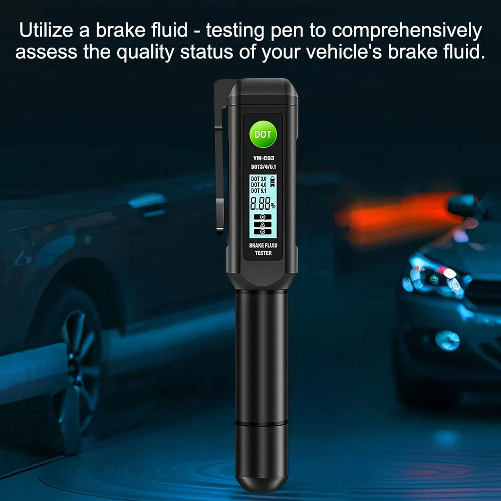 Auto Car Brake Fluid Liquid Tester Pen With Intelligent Display For DOT3/DOT4/DOT5.1 Brake Liquid Tester Diagnostic Tools