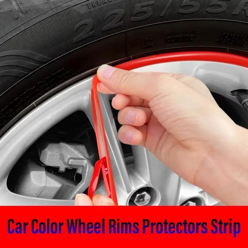 8m/Roll Car Tire Protection Strip, Tire Anti-Scratch Decorative Strip, Rubber Trim Molding, Car Sticker Styling Accessories