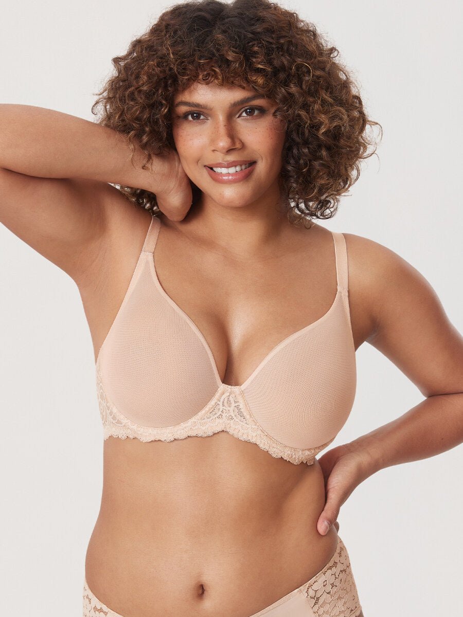 Sheer Mesh Full Coverage Underwire Bra-1